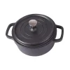 Oala de aluminiu cu capac, negru, 2.2 L, 20 cm, Verk Group