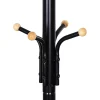 Cuier, Songmics, 12 carlige, metal, negru, 44x44x182 cm