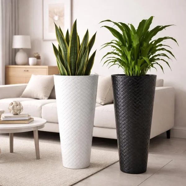 Ghiveci de flori MATUBA slim, 30x55 cm, alb, Prosperplast