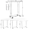 Suport mobil cu roti pentru haine, Songmics, reglabil, metal, argintiu, max 110 kg, 129x55x148 cm