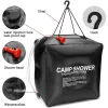 Dus solar suspendat pentru camping sau plaja, capacitate 40l, culoare Neagra