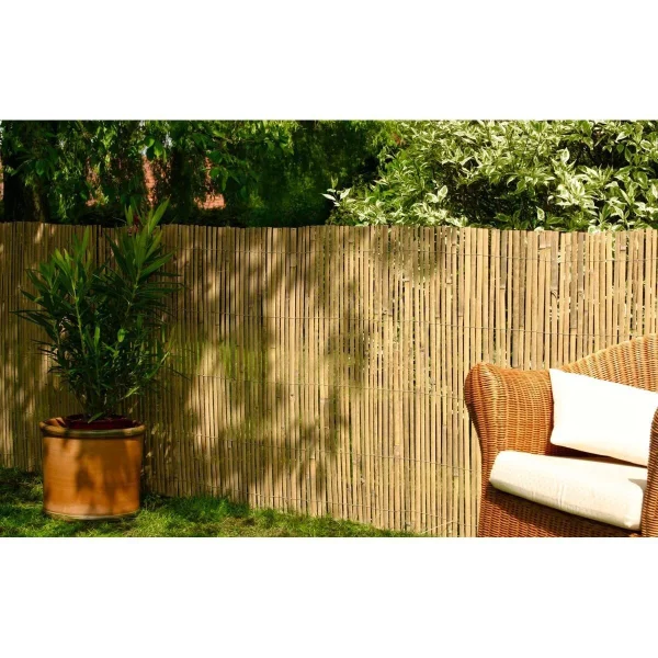 Gard/paravan din bambus natural, 5x1 m