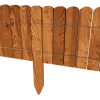 Gard de gradina decorativ din lemn, maro, 200x30 cm