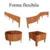 Gard de gradina decorativ din lemn, maro, 200x20 cm