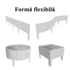 Gard de gradina decorativ din lemn, alb, 200x30 cm