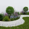 Gard de gradina decorativ din lemn, alb, 200x30 cm