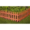 Gard de gradina decorativ, din plastic, maro deschis, set 7 buc, 3.2 m x 35 cm