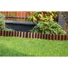 Palisada/bordura pentru gradina, maro teracota 27x24 cm, 2.16 m, set 8 buc