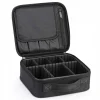 Geanta pentru cosmetice/accesorii baie, Soulima, poliester, PVC, EVA, neagra, 26x9x22.5 cm