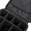 Geanta pentru cosmetice/accesorii baie, Soulima, poliester, PVC, EVA, neagra, 26x9x22.5 cm