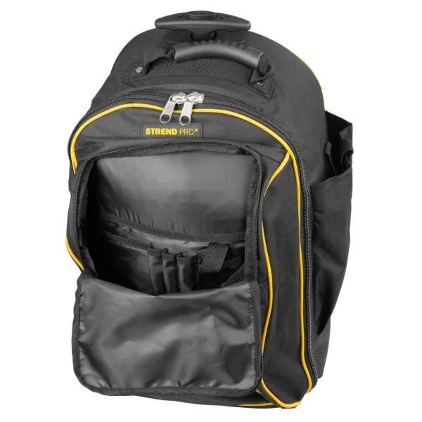 Geanta scule tip ghiozdan, cu maner telescopic, roti, textil, max 20 kg, 36x25x54 cm, Strend Pro