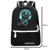 Ghiozdan/rucsac smart, fosforescent, impermeabil, cablu USB, mini jack, lacat, negru, 33x14x42 cm, Kruzzel