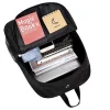 Ghiozdan/rucsac smart, fosforescent, impermeabil, cablu USB, mini jack, lacat, negru, 33x14x42 cm, Kruzzel