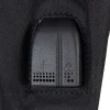 Ghiozdan/rucsac smart, fosforescent, impermeabil, cablu USB, mini jack, lacat, negru, 33x14x42 cm, Kruzzel