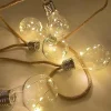 Ghirlanda solara, Strend Pro, tip sirag, de 10 becuri LED, 3.8 m