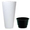 Ghiveci de flori MATUBA slim, 40x78 cm, alb, Prosperplast