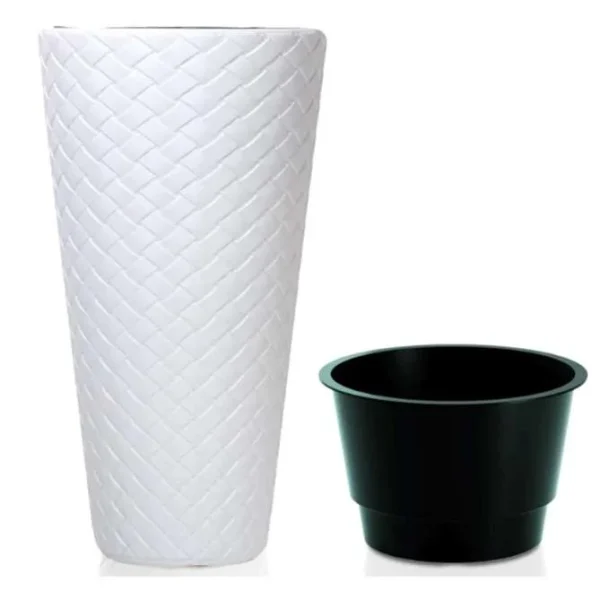 Ghiveci de flori MATUBA slim, 30x55 cm, alb, Prosperplast