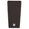 Ghiveci de flori patrat, RATO square, 32.5 x 32.5 cm, H 61 cm, 21/49 L, imitatie ratan, maro, Prosperplast