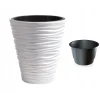 Ghiveci decorativ de flori, rotund, alb, 34.5x38.5 cm, Sand