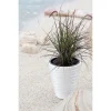 Ghiveci decorativ de flori, rotund, alb, 34.5x38.5 cm, Sand