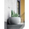 Ghiveci decorativ cu lant, rotund, gri, 2.3 L, 23.8x16.1 cm, Beton Bowl
