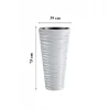 Ghiveci decorativ de flori, rotund, inalt, alb, 39x75 cm, Sand Slim