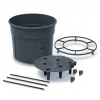 Ghiveci decorativ pentru rosii, rotund, antracit, 39.2x31.5x153 cm, Tomato Grower