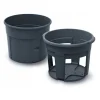 Ghiveci decorativ pentru rosii, rotund, antracit, 39.2x31.5x153 cm, Tomato Grower