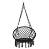 Hamac brazilian, tip scaun, Springos, negru, max 150kg, 79x80x120 cm