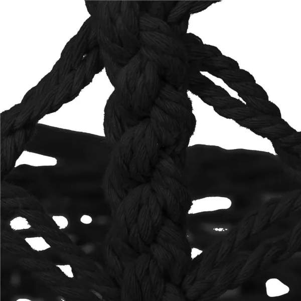 Hamac brazilian, tip scaun, Springos, negru, max 150kg, 79x80x120 cm