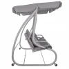 Balansoar gradina, Springos, Venezia, 3 locuri, gri, 190x125x163 cm, functie pat, max 280 kg