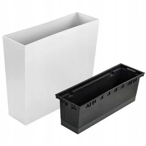 Jardiniera decorativa, alb, 58x18x49.8 cm, Urbi Case