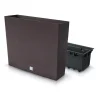 Jardiniera decorativa, imitatie ratan, maro, 58x18x49.8 cm, Rato Case