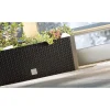 Jardiniera decorativa, sistem irigare, imitatie ratan, antracit, 30 L, 60x25x24 cm, Rato Case Old
