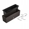 Jardiniera decorativa, suport metalic, imitatie ratan, maro, 58x18x19.5 cm, Rato Case W Old