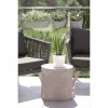 Jardiniera decorativa, suport plastic, gri, 4.9 L, 38.3x21.2x13 cm, Boardee Hook Old