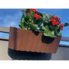 Jardiniera decorativa, suport plastic, maro, 4.9 L, 38.3x21.2x13 cm, Boardee Hook Old