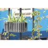 Jardiniera decorativa, suport metalic, sistem irigare,​​​​​​​ gri, 38x18x16.2 cm, Boardee Fencycase W Old