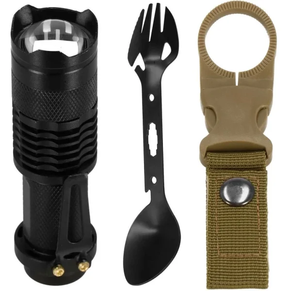 Kit turistic, supravietuire, multifunctional, cu trusa, set 21 piese, 20x11x5 cm, Springos