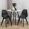 Scaun bucatarie/living, Artool, Kito, PP negru, picioare lemn negru, 46x54.5x80 cm