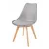 Scaun bucatarie/living, Artool, Mark, PP gri, picioare lemn natur, 49x42x82 cm