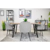 Scaun stil fotoliu bucatarie/living, Artool, Lugo, catifea argintie, picioare metal negru, 57.5x56.5x86.5 cm