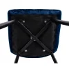Scaun bucatarie/living, Artool, Lava, catifea bleumarin, picioare metal negru, 43x51x90 cm