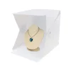 Mini studio foto, Verk Group, tip cort, 20 LED-uri, cu husa, USB, alb, 22x24x24 cm