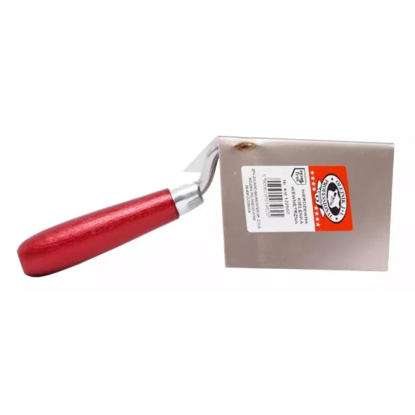 Mistrie inox, colt interior, sudura in puncte, 7.5x11 cm, maner lemn, Olejnik