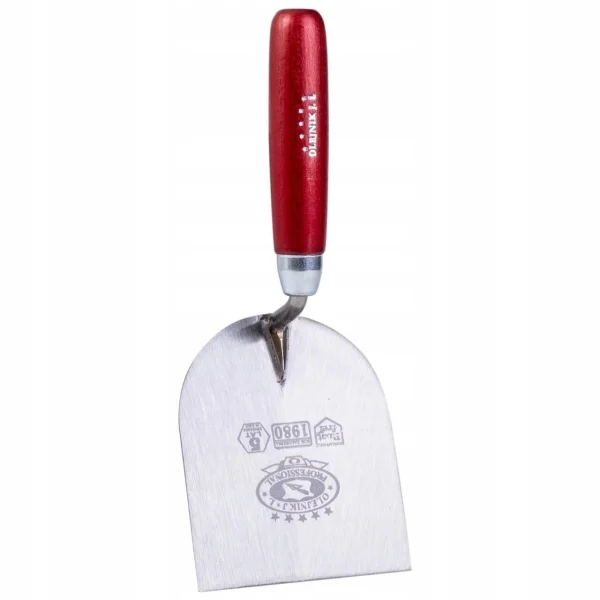 Mistrie inox, semirotunda, 10 cm, maner lemn, Olejnik