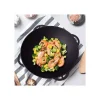 Oala de fonta tip wok, cu capac, 3 in 1, 32x14 cm, Perfect Home 