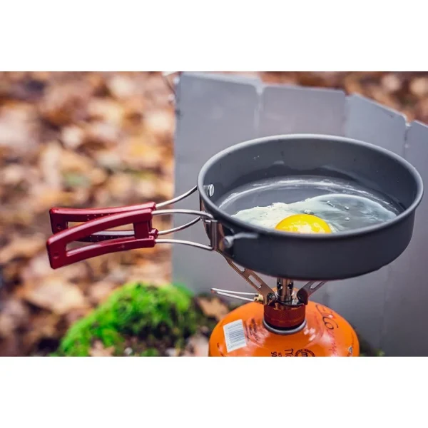 Oala si tigaie turistica, camping, aluminiu, cu accesorii, set 8 piese, NEO 