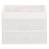 Organizator cosmetice, plastic, 3 niveluri, 2 sertare, alb, 30x25x34 cm, Springos