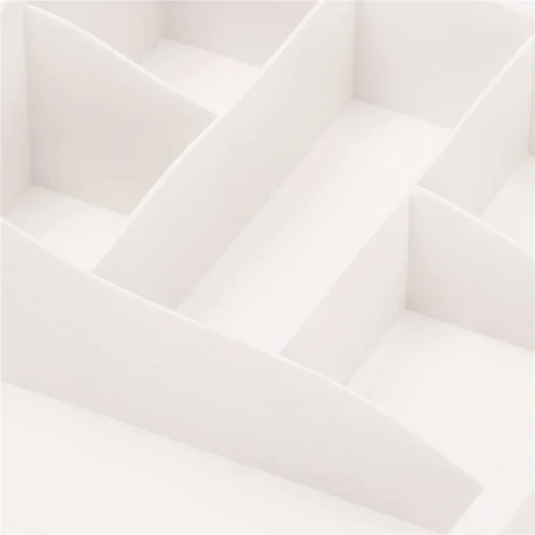 Organizator cosmetice, plastic, 3 niveluri, 2 sertare, alb, 30x25x34 cm, Springos